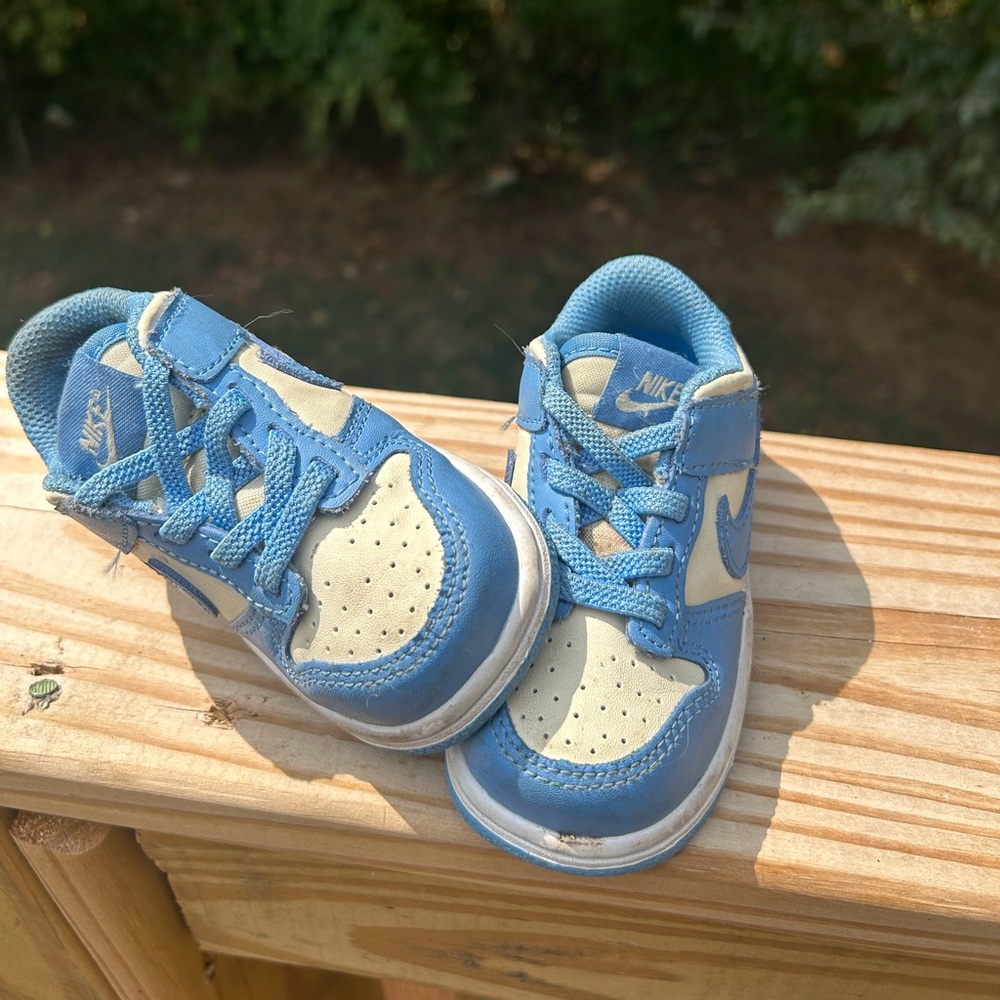 Nike Kids Blue and Tan Sneakers